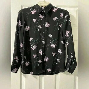Banana Republic Dillon Classic Floral Button Down Blouse A93